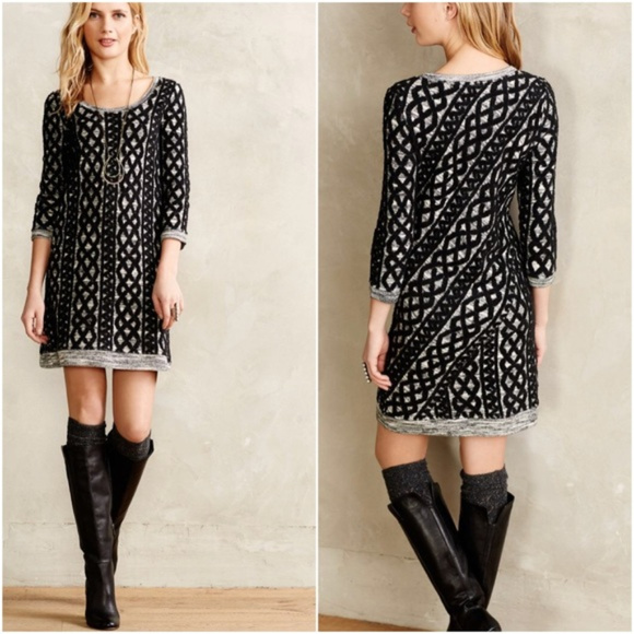 sweater dress and tall boots